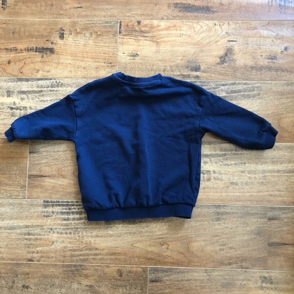 H&M Nautical Cotton Sweatshirt Navy Baby 12M - Picture 5 of 5